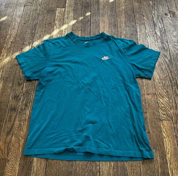 Nike Other - Nike Sportswear Club T-Shirt Teal Medium Embroidered The Nike Tee